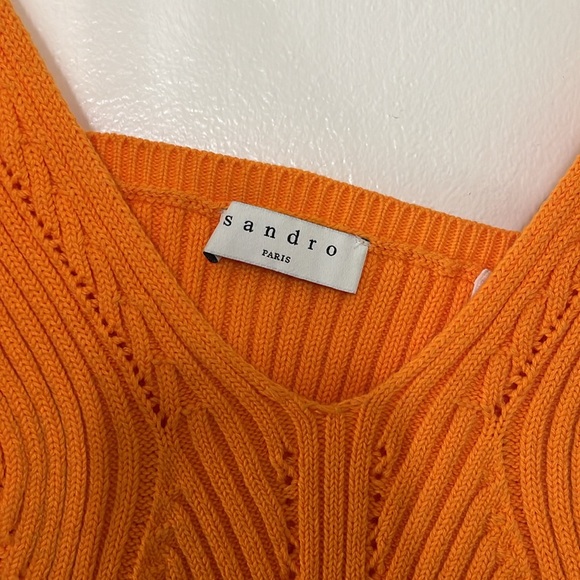 Sandro knit tank top, orange, size M. Excellent condition! - Picture 3 of 3